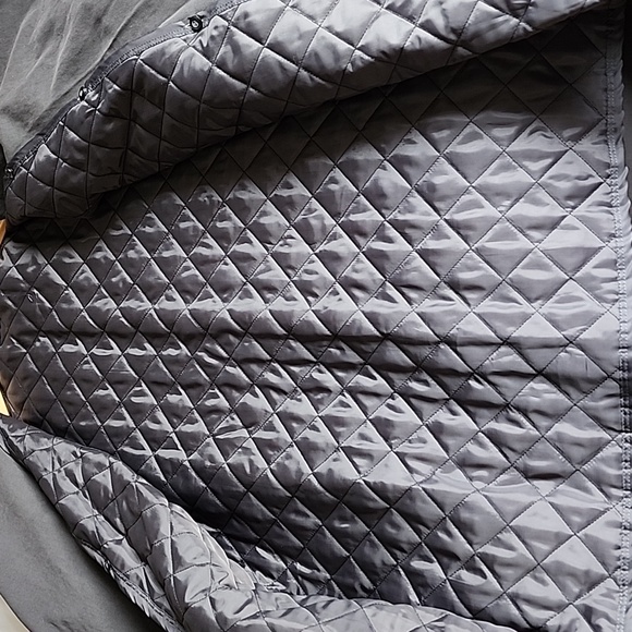 TYLI Italy Two-Layer Chain Rhinestone Detail Gray Coat - Picture 10 of 13